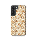 Warm Knit Pattern Clear Case for Samsung Galaxy S22 – Neutral Woven Texture Protective Cover