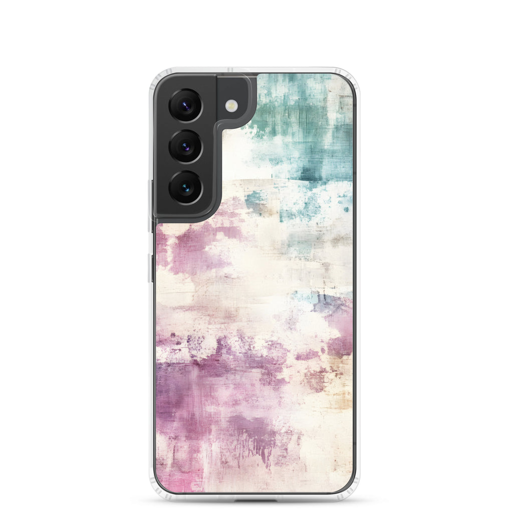 Soft Abstract Pastel Clear Case for Samsung Galaxy S22 – Modern Watercolor Protective Cover