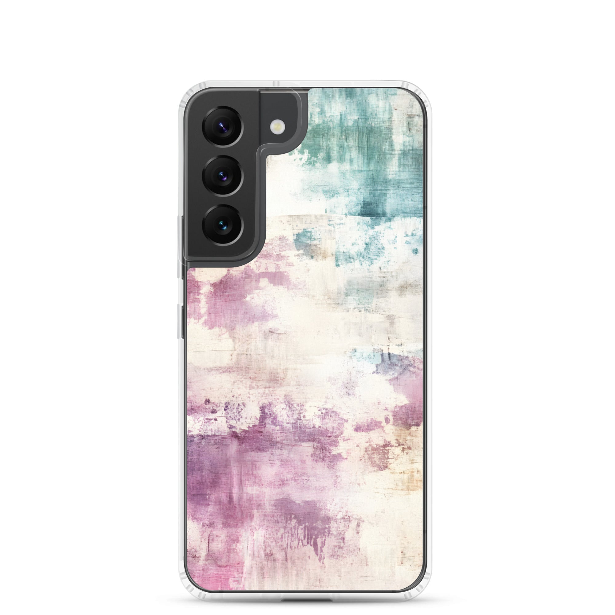 Soft Abstract Pastel Clear Case for Samsung Galaxy S22 – Modern Watercolor Protective Cover
