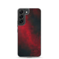 Dark Red Abstract Clear Case for Samsung Galaxy S22 – Minimalist Textured Protective Cover