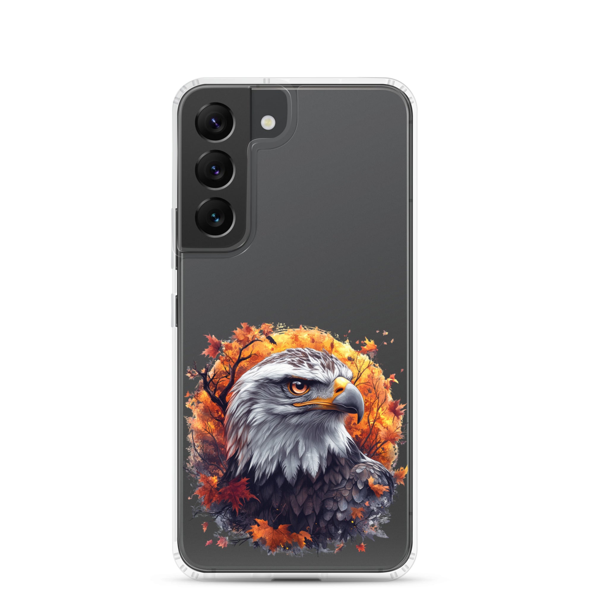 Autumn Eagle Clear Case for Samsung Galaxy S22 – Artistic Wildlife Protective Cover
