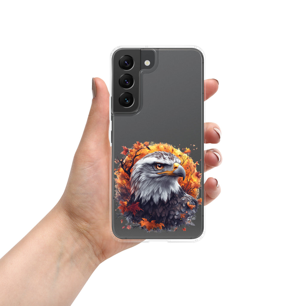 Autumn Eagle Clear Case for Samsung Galaxy S22 – Artistic Wildlife Protective Cover