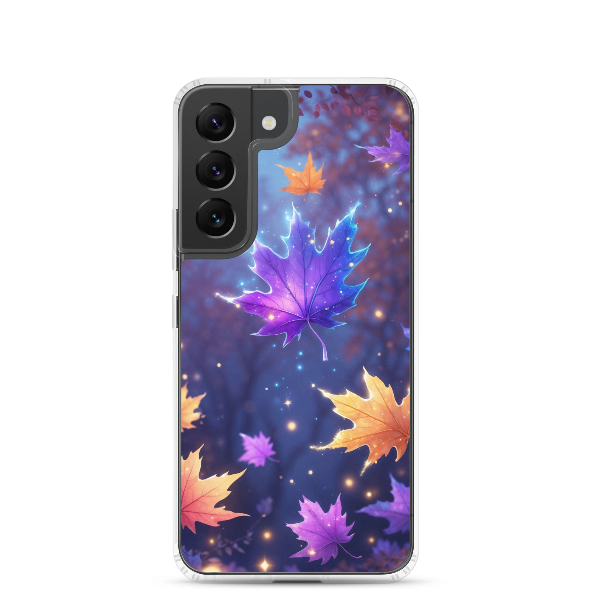 Autumn Leaves Glow Clear Case for Samsung Galaxy S22 – Magical Nature Protective Cover