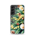 Christmas Pine Branches Clear Case for Samsung Galaxy S22 – Festive Winter Protective Cover