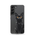 Black Cat Clear Case for Samsung Galaxy S22 – Elegant Minimal Protective Cover