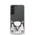 White Owl Illustration Clear Case for Samsung Galaxy S22 – Minimal Wildlife Protective Cover