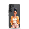Elegant Portrait Clear Case for Samsung Galaxy S22 – Minimalist Fashion Protective Cover
