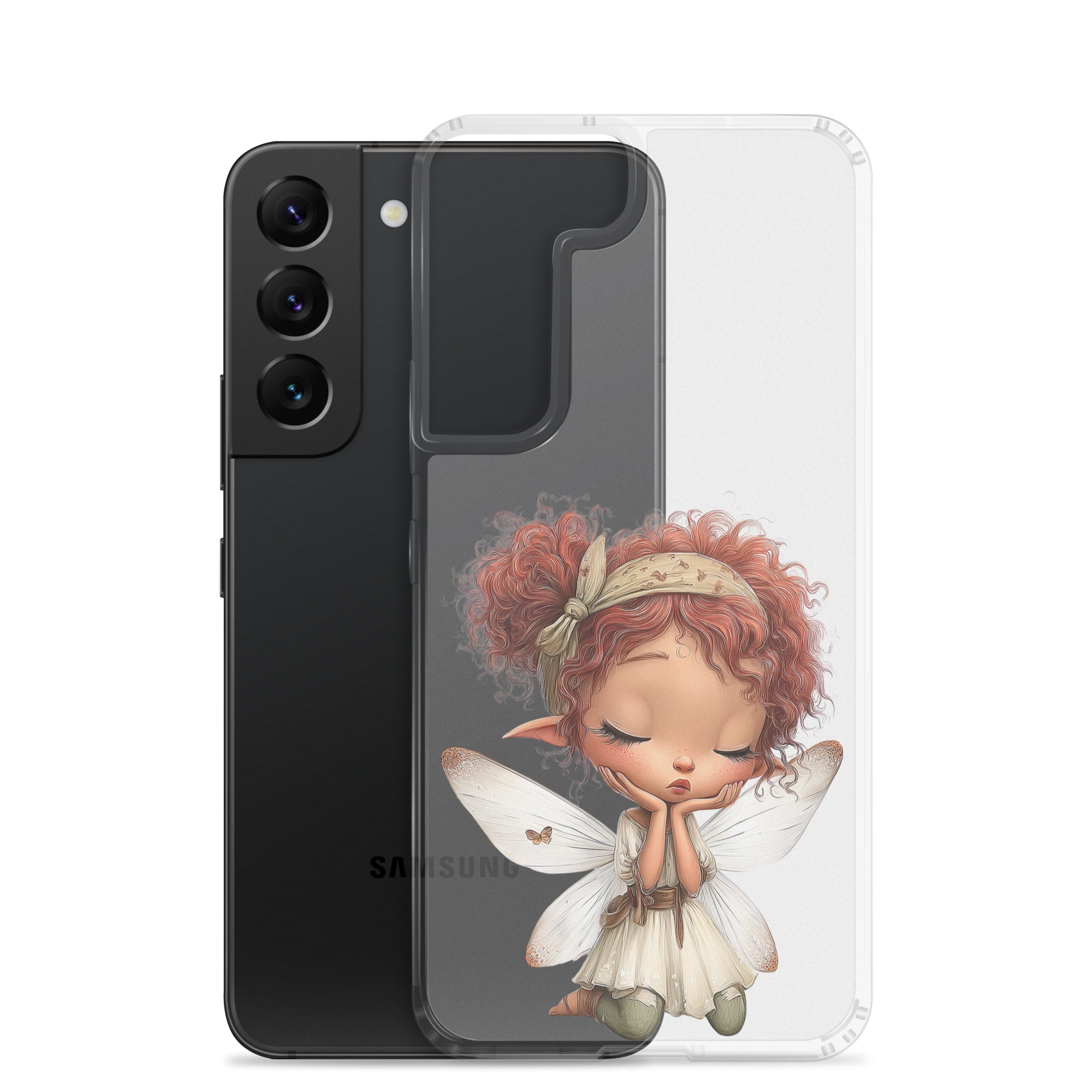 Dreamy Fairy Clear Case for Samsung Galaxy S22 – Whimsical Fantasy Art Protective Cover
