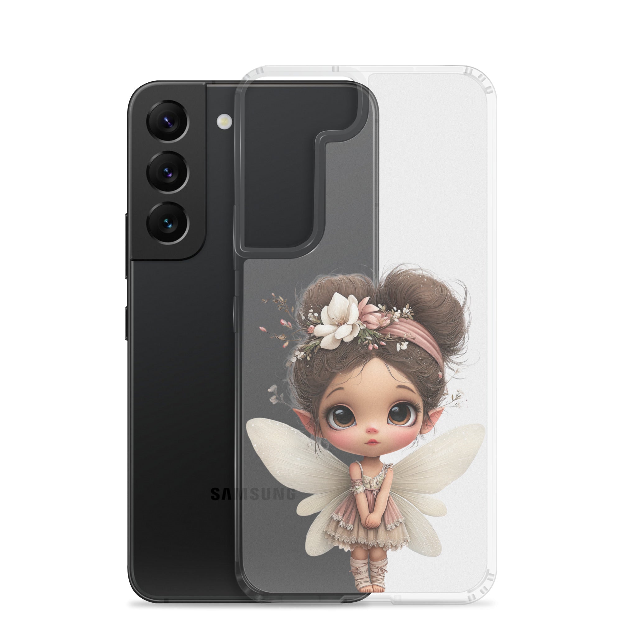 Whimsical Fairy Clear Case for Samsung Galaxy S22 – Cute Fantasy Character Protective Cover