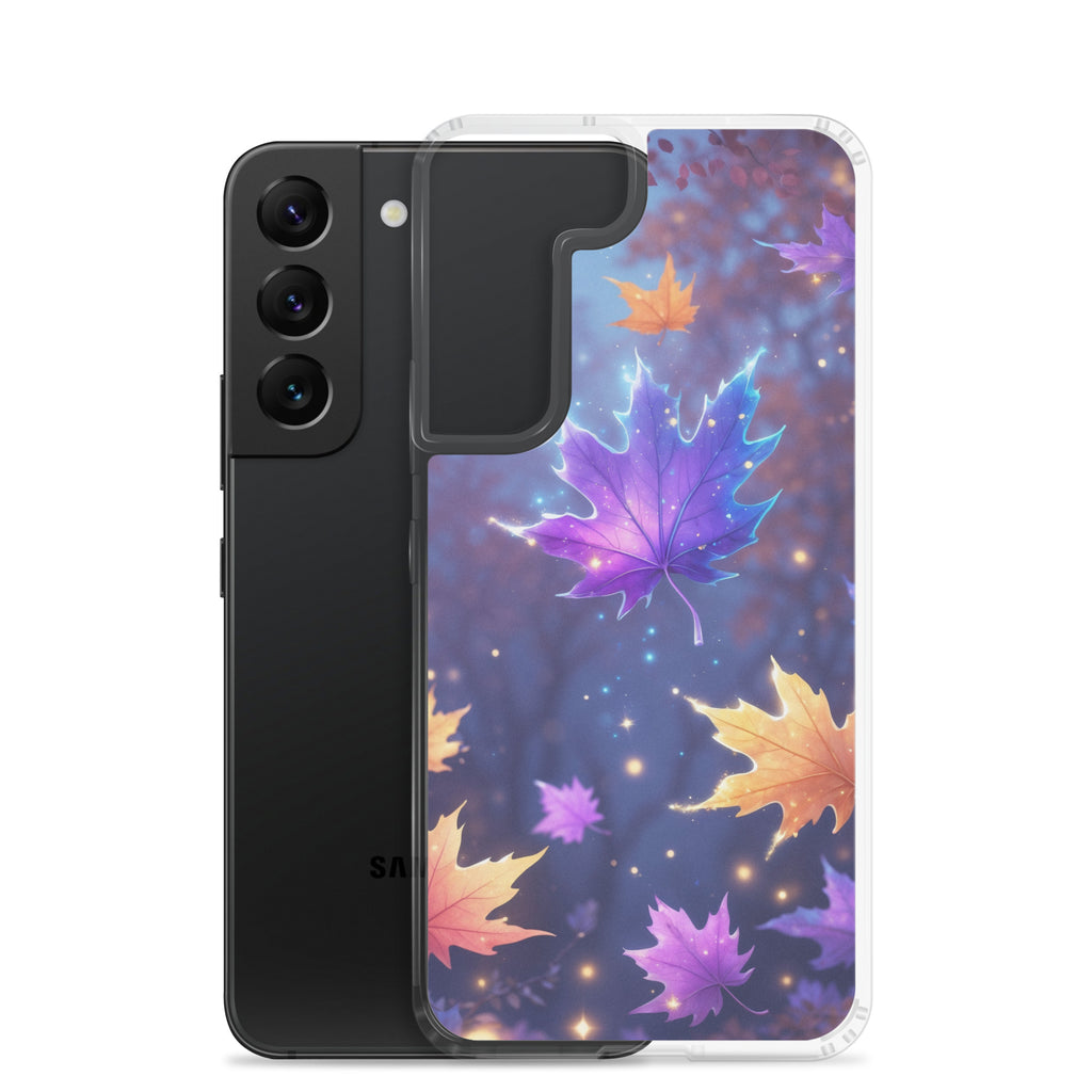 Autumn Leaves Glow Clear Case for Samsung Galaxy S22 – Magical Nature Protective Cover
