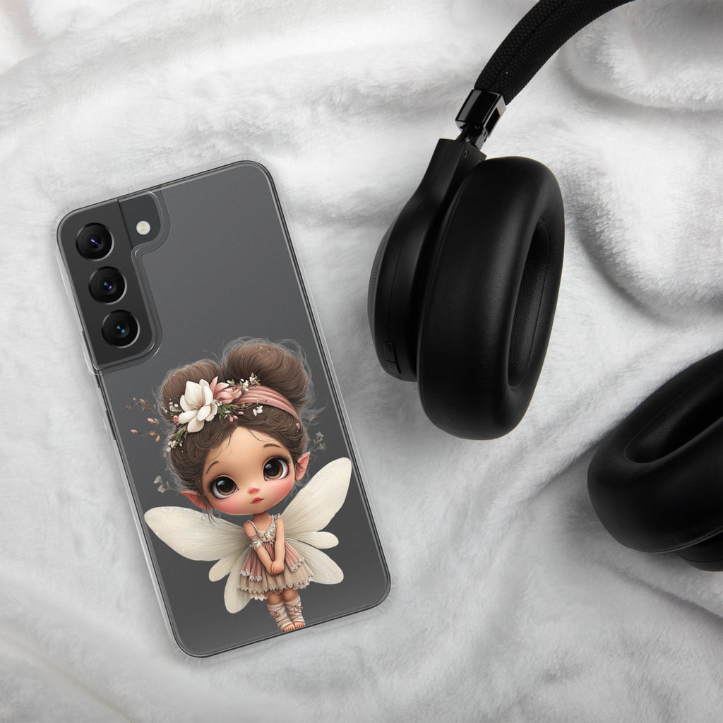 Whimsical Fairy Clear Case for Samsung Galaxy S22 – Cute Fantasy Character Protective Cover