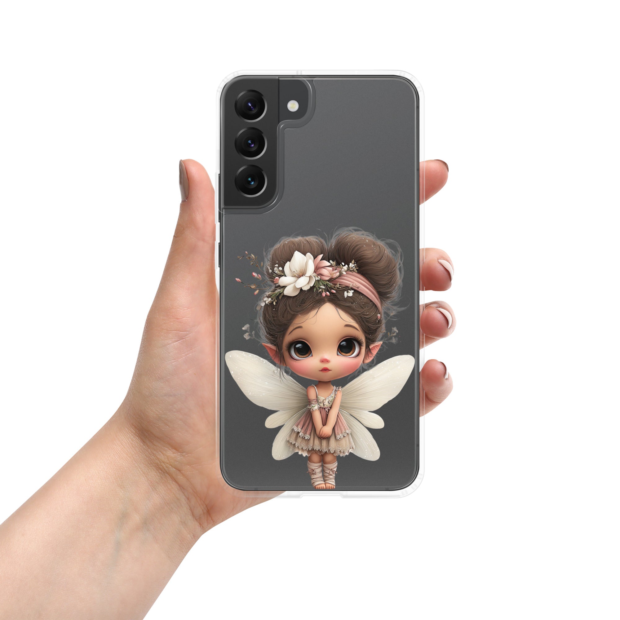 Whimsical Fairy Clear Case for Samsung Galaxy S22 Plus – Cute Fantasy Character Protective Cover