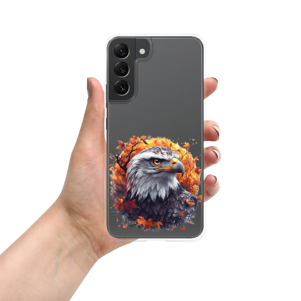 Autumn Eagle Clear Case for Samsung Galaxy S22 Plus – Artistic Wildlife Protective Cover