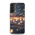 Golden Bokeh Lights Clear Case for Samsung Galaxy S22 Plus – Elegant Glow Protective Cover