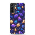 Glowing Autumn Leaves Clear Case for Samsung Galaxy S22 Plus – Colorful Night Nature Protective Cover