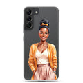 Elegant Portrait Clear Case for Samsung Galaxy S22 Plus – Minimalist Fashion Protective Cover