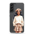 Chic Autumn Portrait Clear Case for Samsung Galaxy S22 Plus – Elegant Minimalist Protective Cover