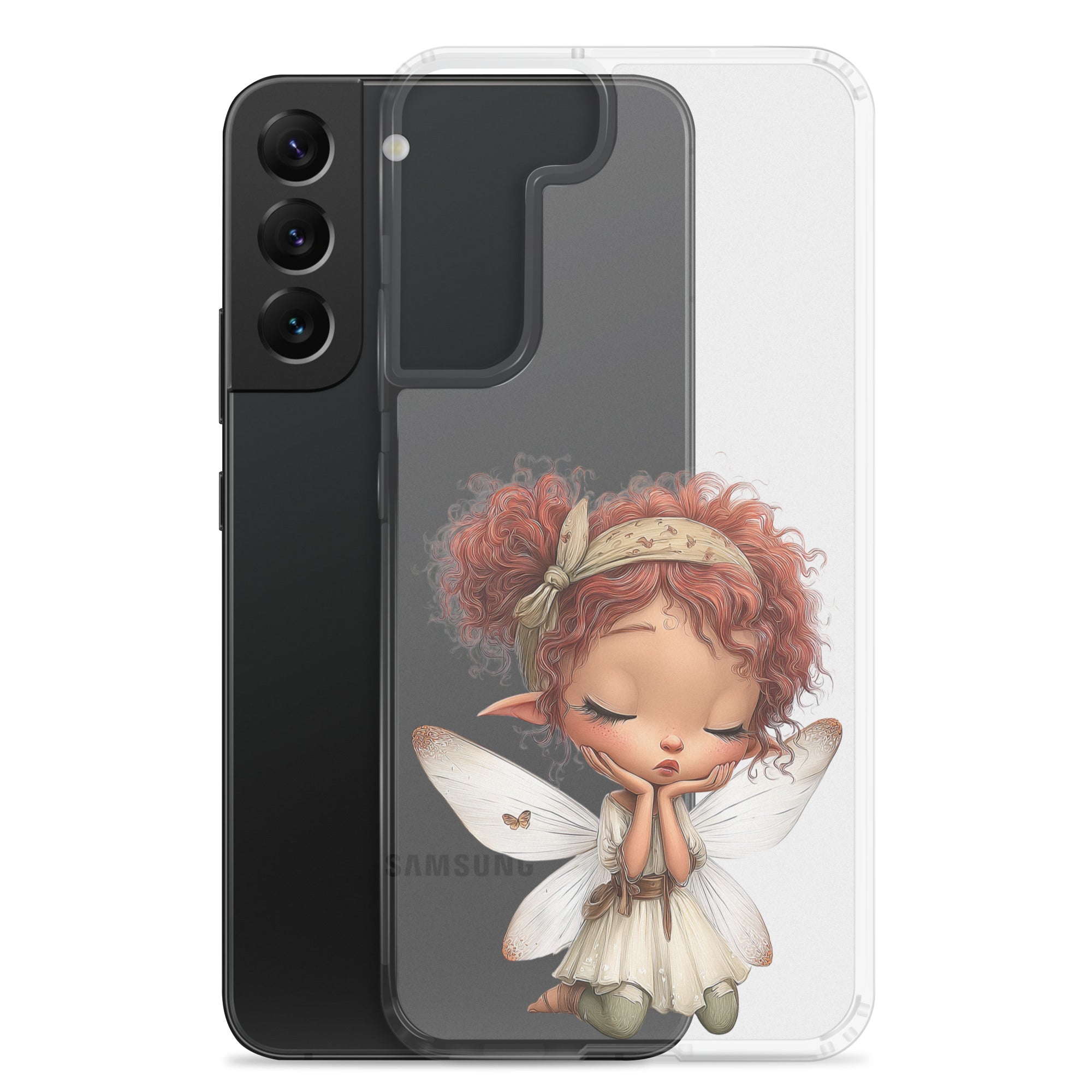 Dreamy Fairy Clear Case for Samsung Galaxy S22 Plus – Whimsical Fantasy Art Protective Cover