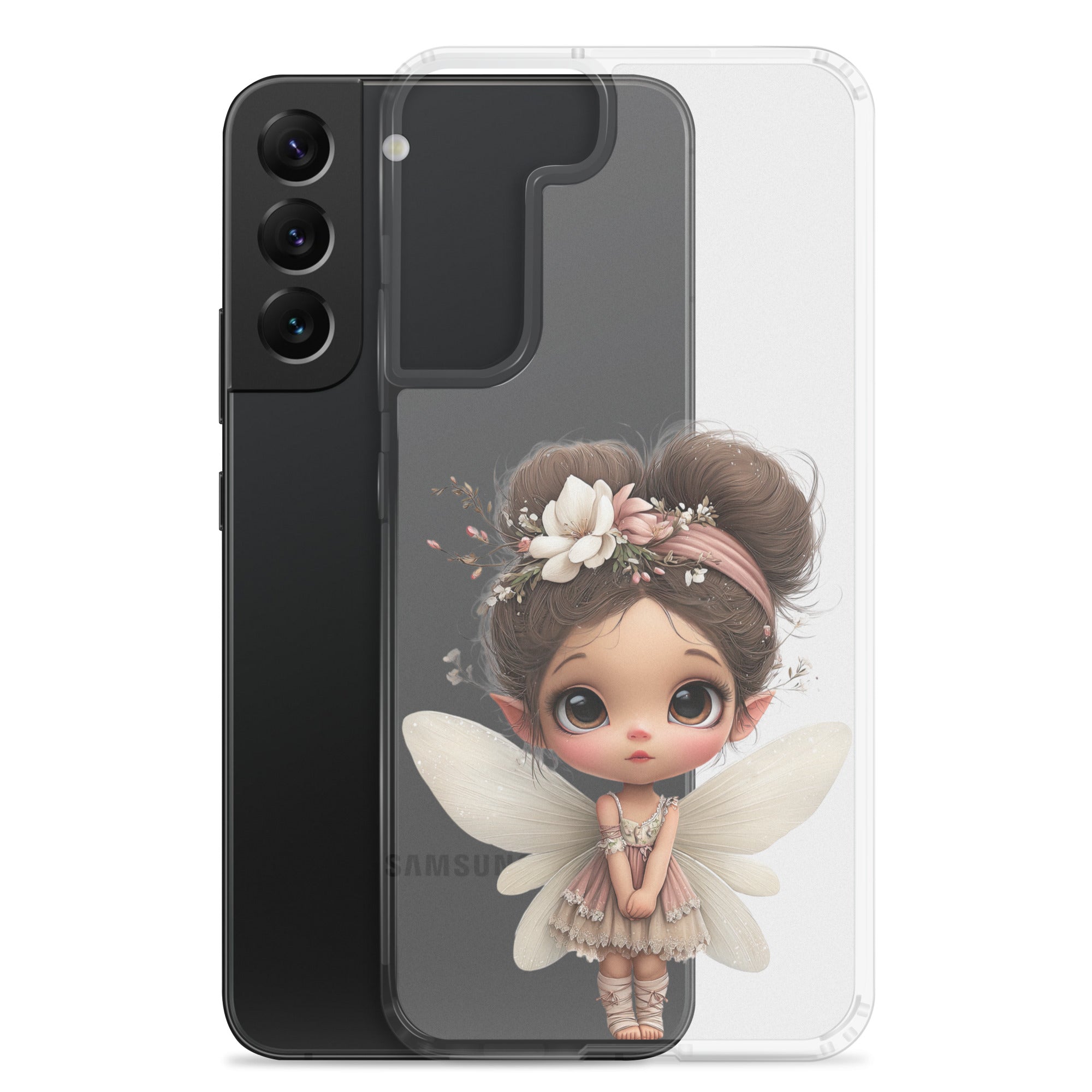Whimsical Fairy Clear Case for Samsung Galaxy S22 Plus – Cute Fantasy Character Protective Cover