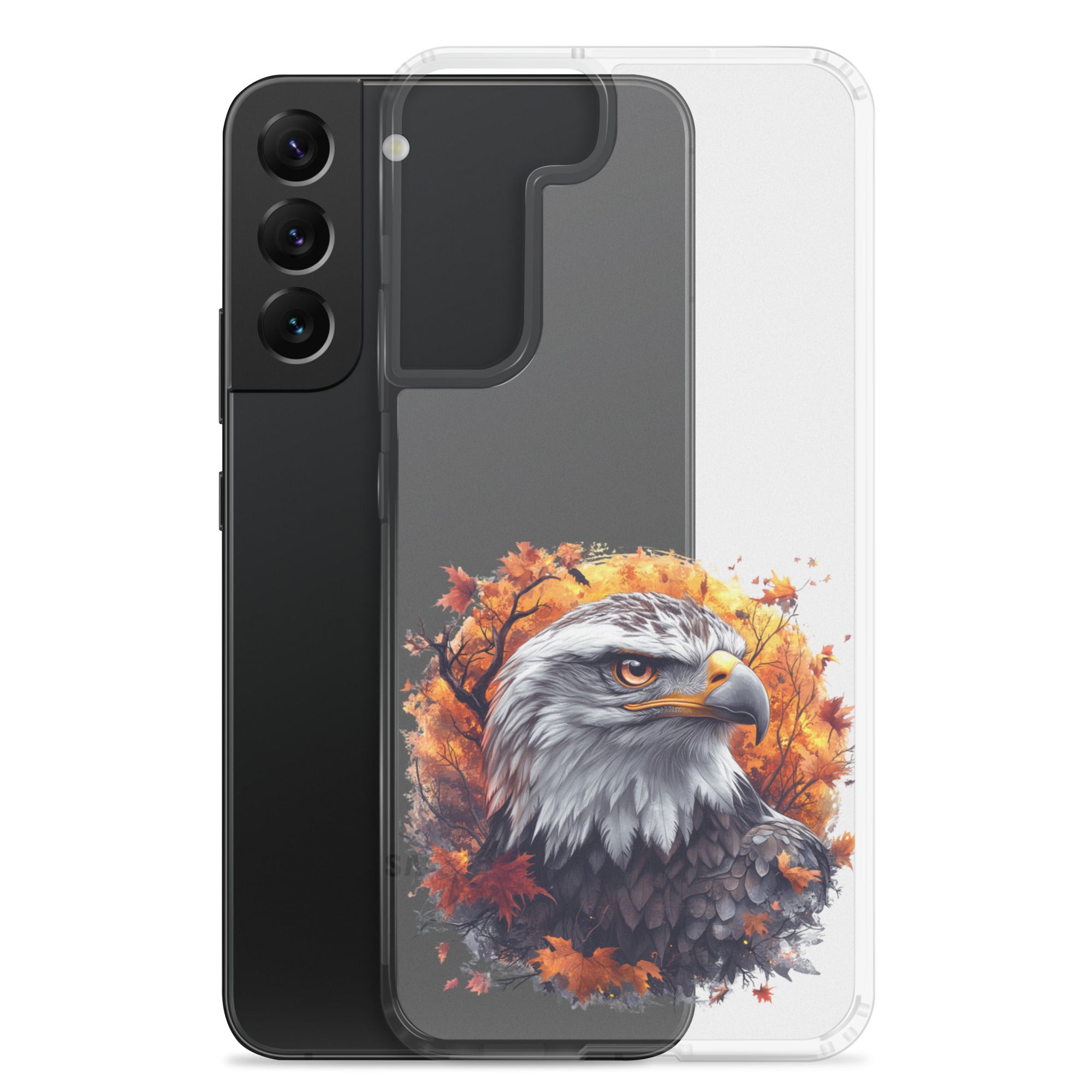 Autumn Eagle Clear Case for Samsung Galaxy S22 Plus – Artistic Wildlife Protective Cover