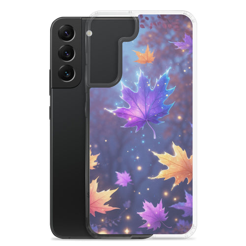 Autumn Leaves Glow Clear Case for Samsung Galaxy S22 Plus – Magical Nature Protective Cover
