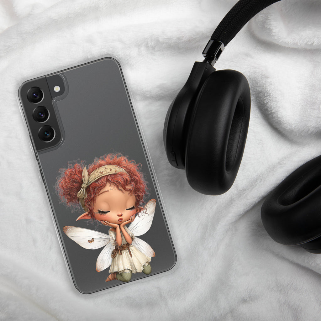 Dreamy Fairy Clear Case for Samsung Galaxy S22 Plus – Whimsical Fantasy Art Protective Cover