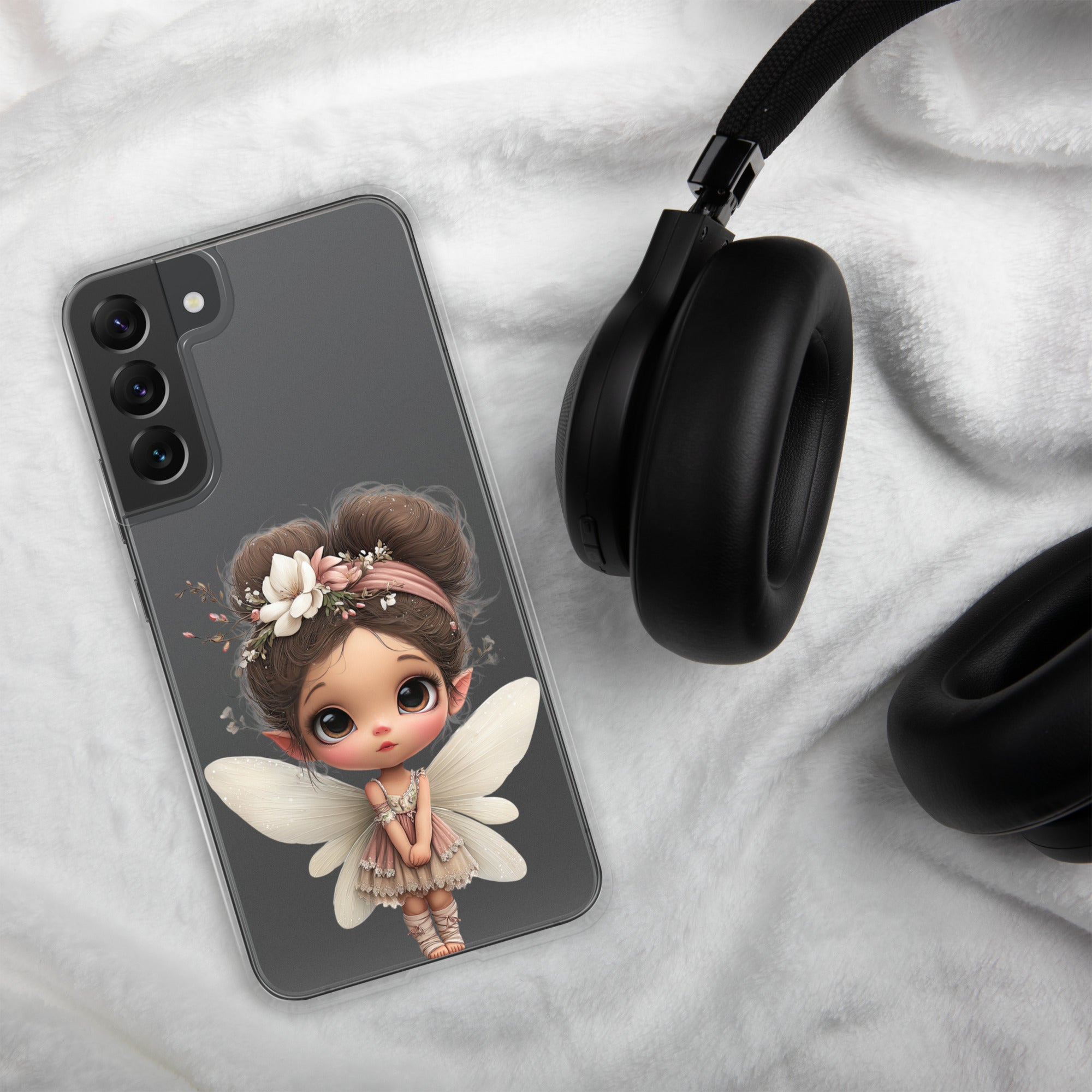 Whimsical Fairy Clear Case for Samsung Galaxy S22 Plus – Cute Fantasy Character Protective Cover