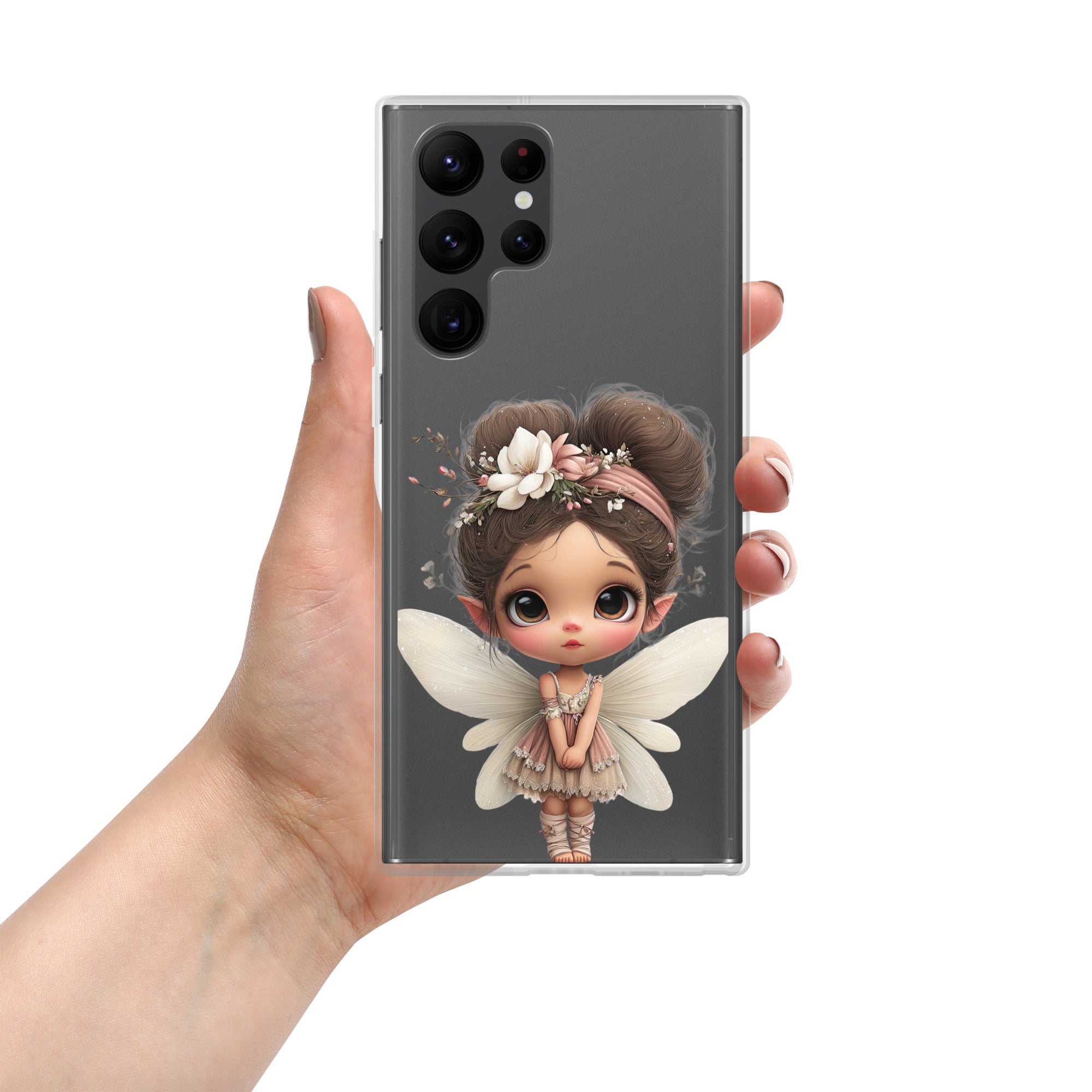 Whimsical Fairy Clear Case for Samsung Galaxy S22 Ultra – Cute Fantasy Character Protective Cover