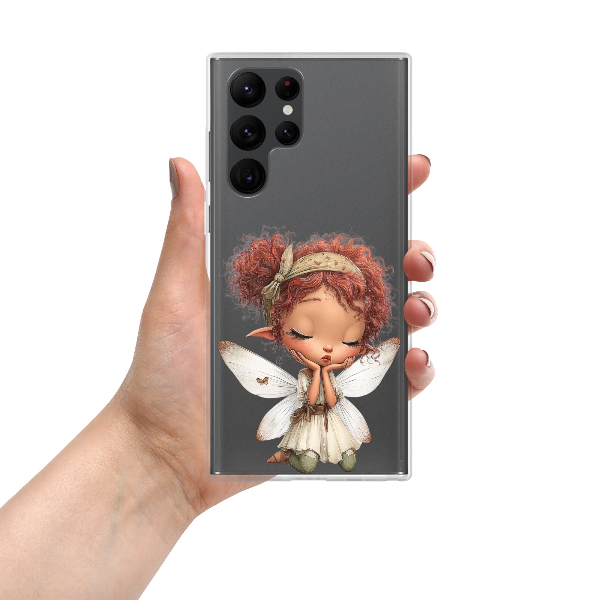 Dreamy Fairy Clear Case for Samsung Galaxy S22 Ultra – Whimsical Fantasy Art Protective Cover