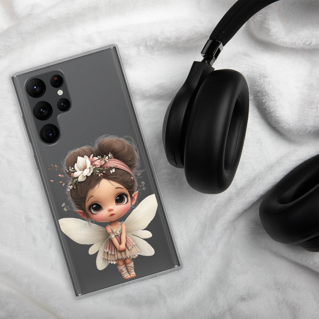 Whimsical Fairy Clear Case for Samsung Galaxy S22 Ultra – Cute Fantasy Character Protective Cover