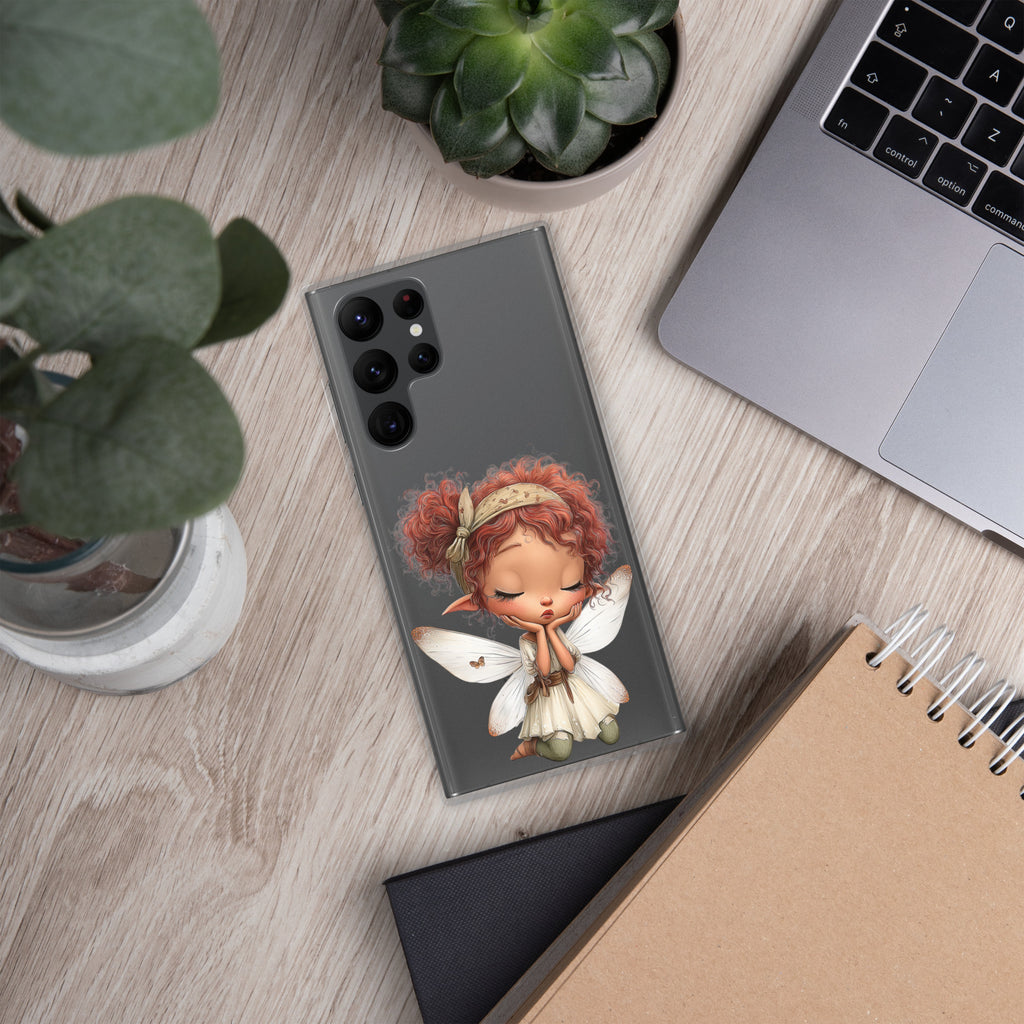 Dreamy Fairy Clear Case for Samsung Galaxy S22 Ultra – Whimsical Fantasy Art Protective Cover