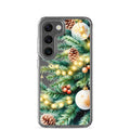 Christmas Pine Branches Clear Case for Samsung Galaxy S23 – Festive Winter Protective Cover