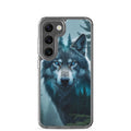 Mystic Forest Wolf Clear Case for Samsung Galaxy S23 – Dark Nature Art Protective Cover