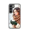 Winter Coffee Moment Clear Case for Samsung Galaxy S23 – Cozy Portrait Protective Cover