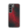 Dark Red Abstract Clear Case for Samsung Galaxy S23 – Minimalist Textured Protective Cover
