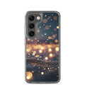 Golden Bokeh Lights Clear Case for Samsung Galaxy S23 – Elegant Glow Protective Cover