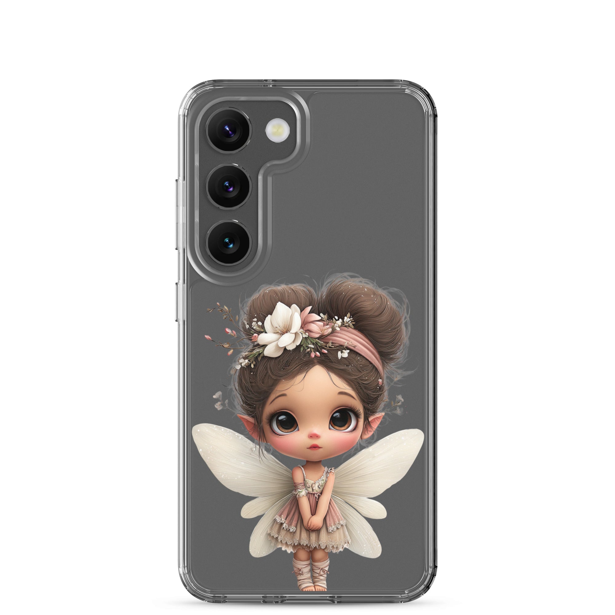 Whimsical Fairy Clear Case for Samsung Galaxy S23 – Cute Fantasy Character Protective Cover