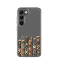 Vintage Floral Books Clear Case for Samsung Galaxy S23 – Elegant Library-Inspired Protective Cover