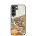 Autumn Village Clear Case for Samsung Galaxy S23 – Cozy Fall Countryside Protective Cover