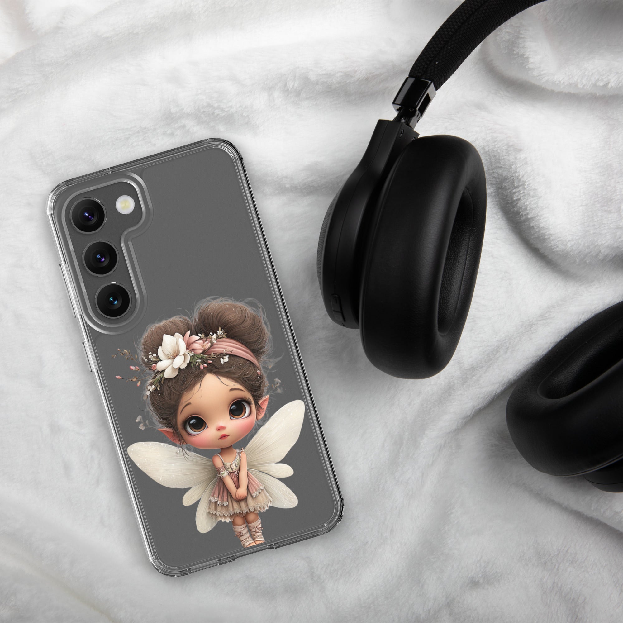 Whimsical Fairy Clear Case for Samsung Galaxy S23 – Cute Fantasy Character Protective Cover