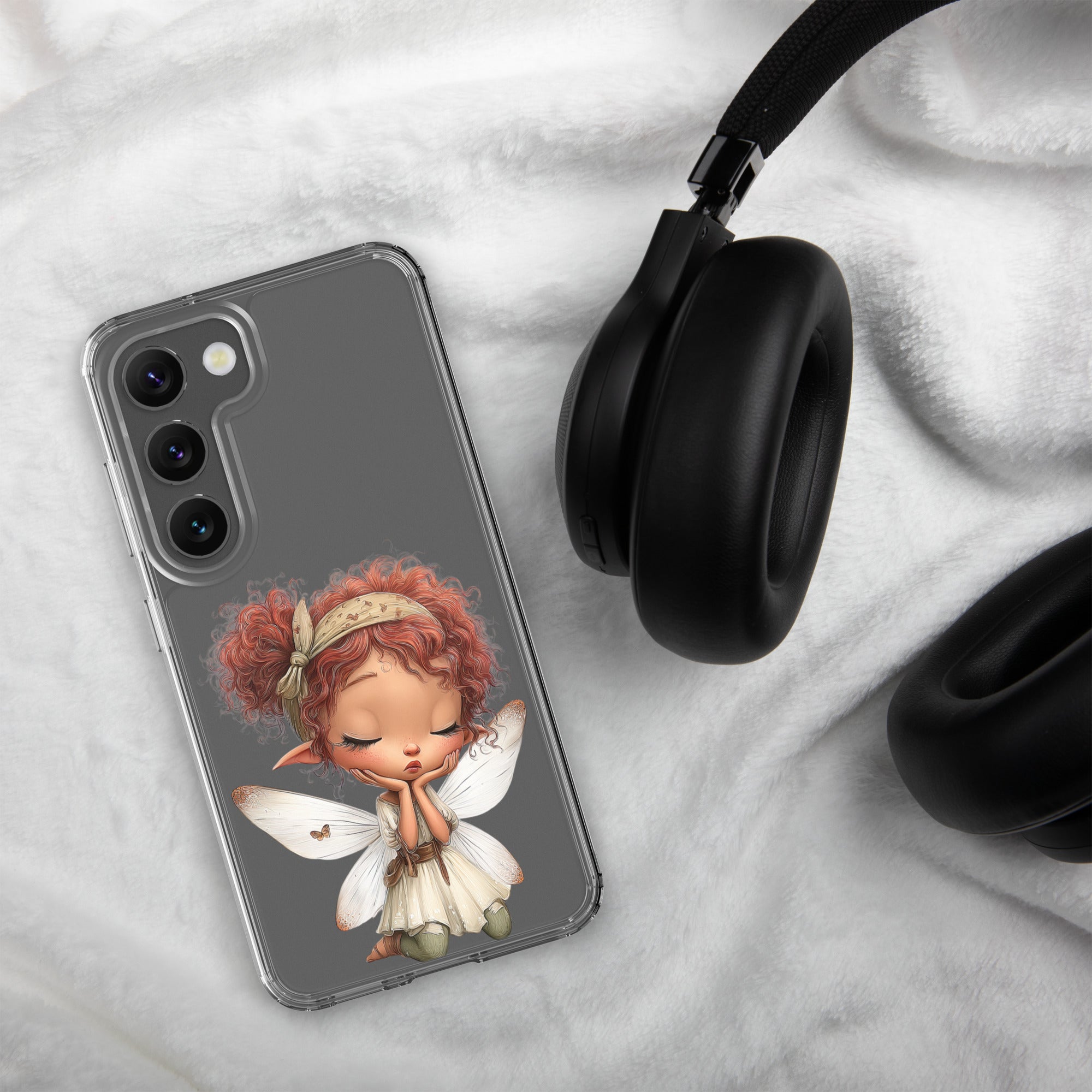 Dreamy Fairy Clear Case for Samsung Galaxy S23 – Whimsical Fantasy Art Protective Cover