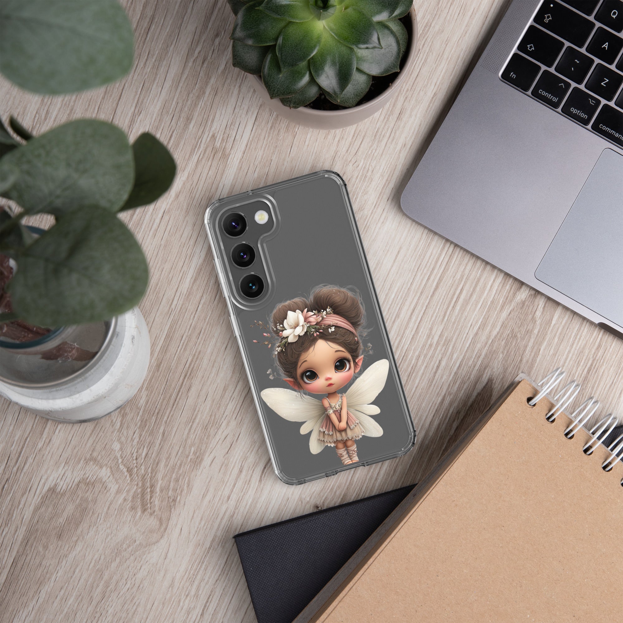 Whimsical Fairy Clear Case for Samsung Galaxy S23 – Cute Fantasy Character Protective Cover