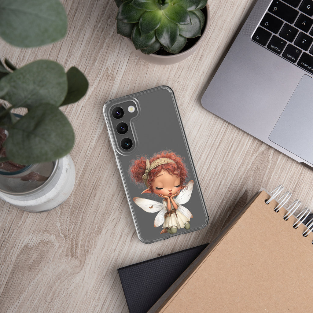 Dreamy Fairy Clear Case for Samsung Galaxy S23 – Whimsical Fantasy Art Protective Cover