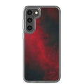 Dark Red Abstract Clear Case for Samsung Galaxy S23 Plus – Minimalist Textured Protective Cover