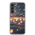 Golden Bokeh Lights Clear Case for Samsung Galaxy S23 Plus – Elegant Glow Protective Cover