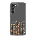 Vintage Floral Books Clear Case for Samsung Galaxy S23 Plus – Elegant Library-Inspired Protective Cover
