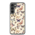 Vintage Butterfly Pattern Clear Case for Samsung Galaxy S23 Plus – Soft Pastel Nature Protective Cover