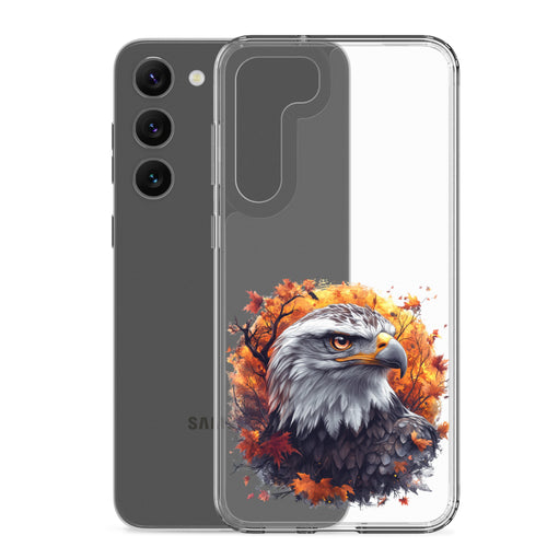 Autumn Eagle Clear Case for Samsung Galaxy S23 Plus – Artistic Wildlife Protective Cover