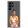 Elegant Portrait Clear Case for Samsung Galaxy S23 Ultra – Minimalist Fashion Protective Cover