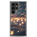 Golden Bokeh Lights Clear Case for Samsung Galaxy S23 Ultra – Elegant Glow Protective Cover